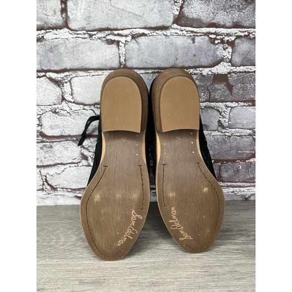 SAM EDELMAN Packer Black Nubuck Leather Zip Ankle Boots Women’s Sz 7.5M US/38EU - Picture 8 of 16